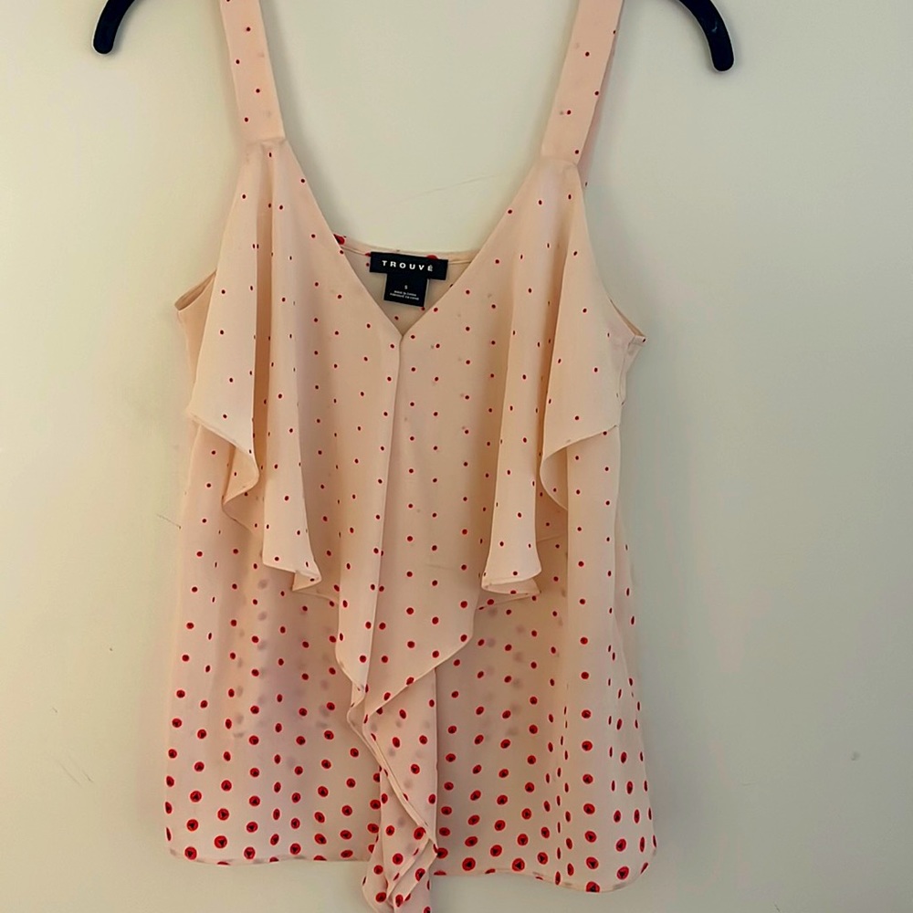 Trouve sleeveless ruffle top